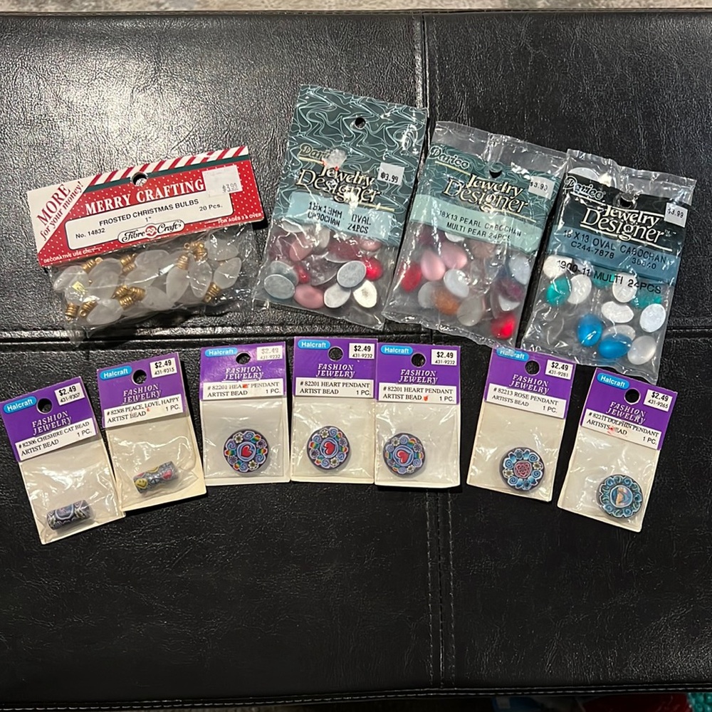 NWT Darice Jewelry Making Supplies Craft Hobby DIY Beads Cabochan Gems Boho